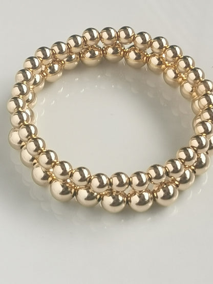 Freya 6mm Gold bead bracelet