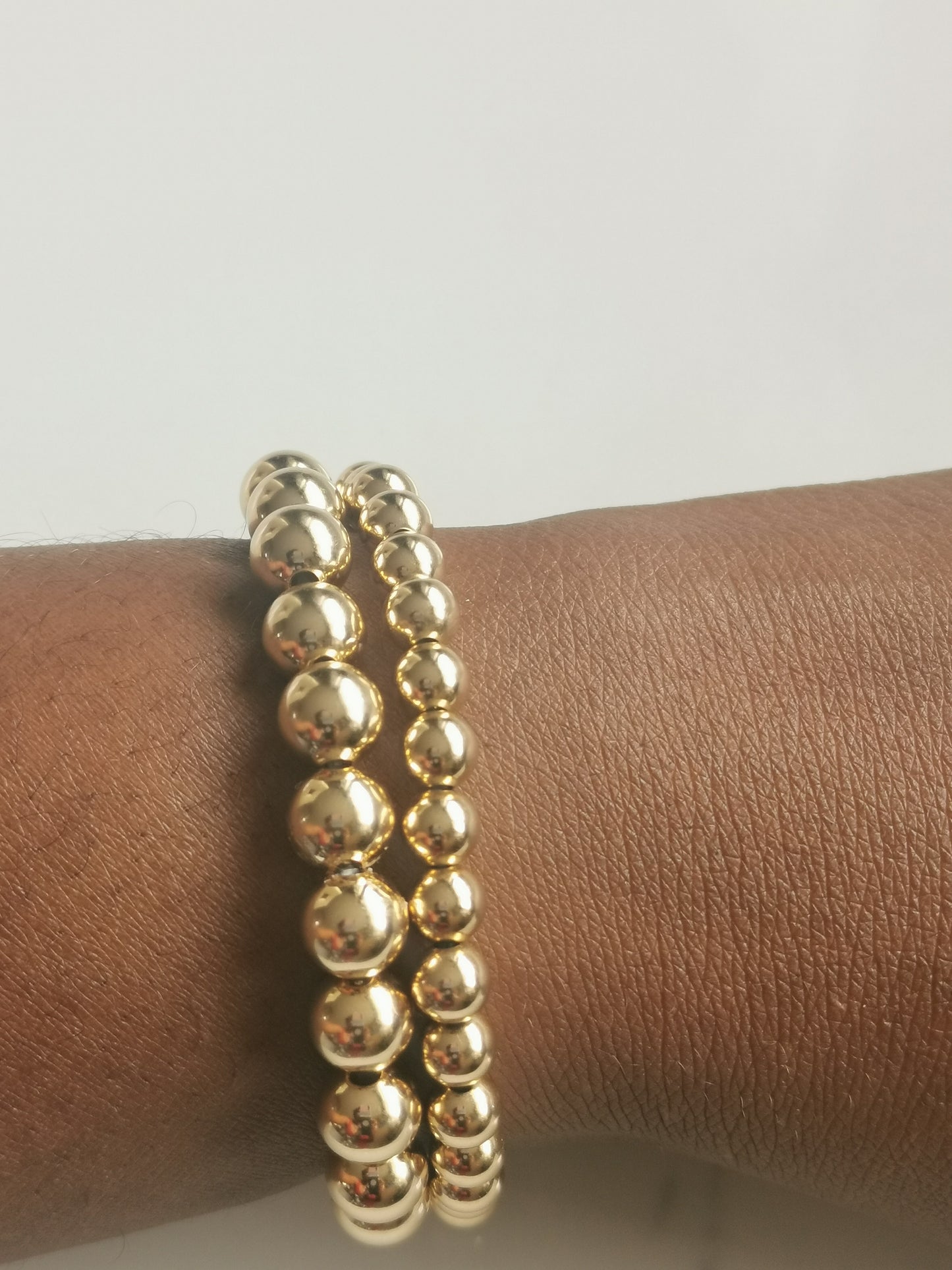 Freya 6mm Gold bead bracelet